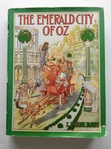 The Emerald City Of OZ ~ Metallic Green Ink ~ L Frank Baum HBDJ Vintage Book - £14.74 GBP