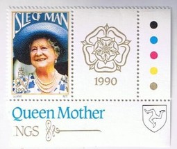 Stamps Isle Of Man 1990 90th Anniversary Birth Of Queen-Mother MNH Corne... - £1.16 GBP