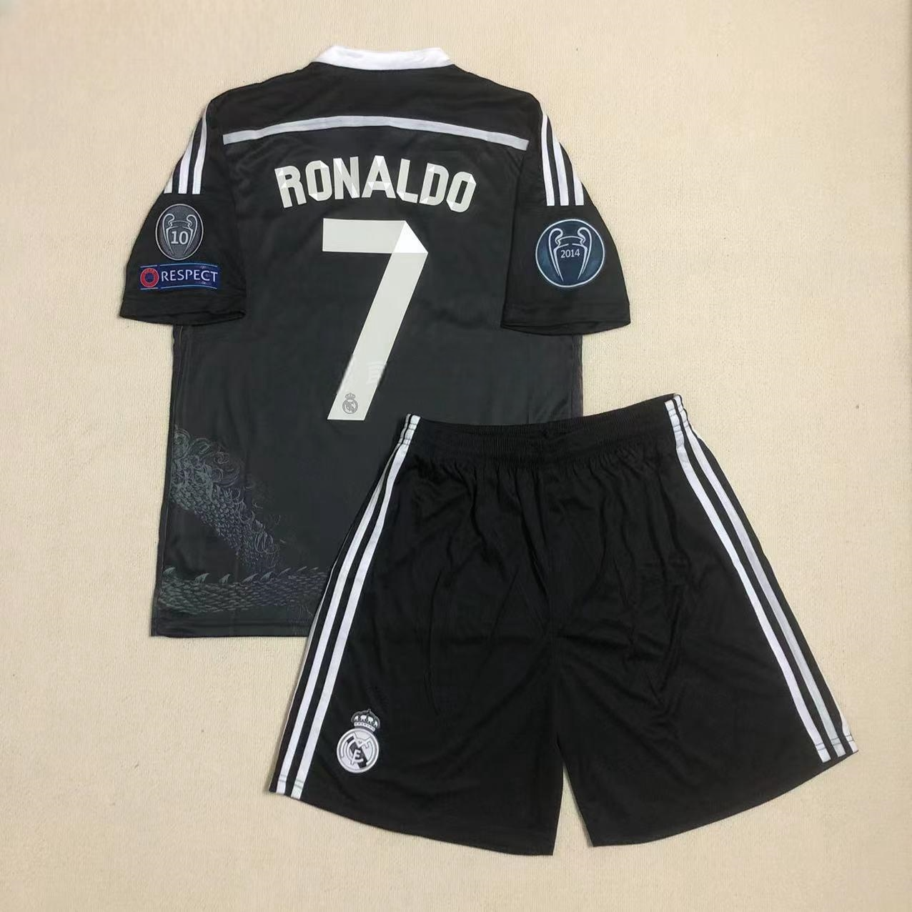 Real Madrid Kids Third Soccer Jersey 14 / 15 RONALDO SERGIO RAMOS Youth