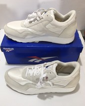 Reebok Classic Nylon Plus Men&#39;s Size 13 M White Sneakers Running Deadsto... - £95.61 GBP