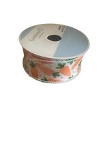 1-1/2&quot; Easter Carrot  Wire Edge Ribbon NEW 30 ft. Spool - $1.73