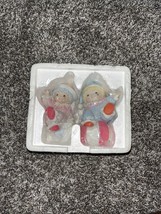 Vintage Homco 1451 Porcelain Baby Clown Boy & Girl Ball & Block Figurine Set 2 - $29.40