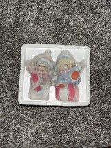 Vintage Homco 1451 Porcelain Baby Clown Boy &amp; Girl Ball &amp; Block Figurine Set 2 - £23.49 GBP