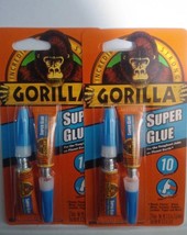 Gorilla Super Glue Tubes 2-Pack Super Glue Clear Multipurpose Adhesive- 2 Packs - £7.44 GBP