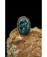 Vintage Signed Yazzie Navajo Native American Sterling Silver Turquoise R... - $1,903.76 MXN