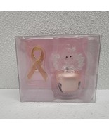 Jingle Buddies Breast Cancer Awareness Set - Jingle Bell Ornament &amp; Ribb... - $295.21 MXN