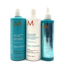 Moroccanoil Frizz Control Shampoo, Conditioner &amp; Frizz Shield Spray Trio - £56.79 GBP
