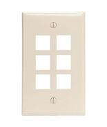 UNC Group WP-6P-IVY 6PORT WALL PLATE, SINGLE GANG, IVORY - $406.27 MXN