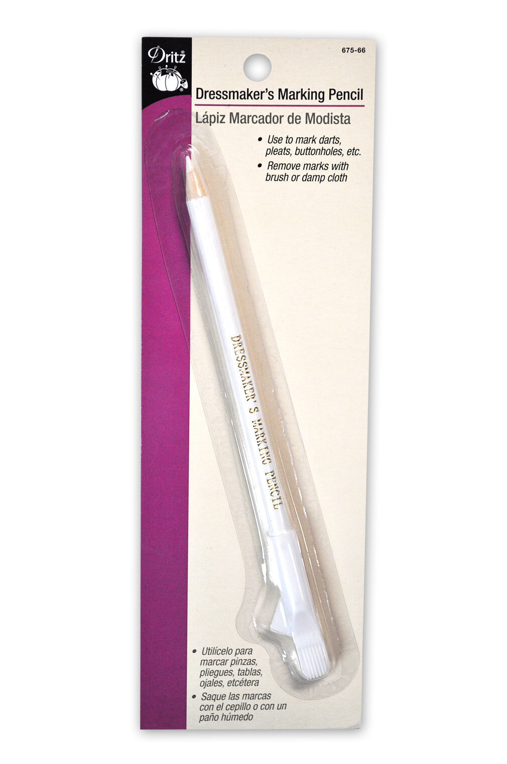 Dressmaker&#39;s Marking White Pencil With Brush - $4.95