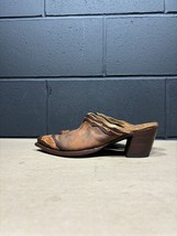 Old Gringo Mules Slides Boots Distressed Tooled Size 8.5 B Western Boho - £54.19 GBP