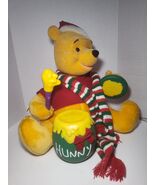 Winnie the Pooh Animated Christmas Motion-ette Hunny pot Figure Disney T... - $49.49