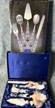 Royal Limited Serving Set Style 34302 Crystal Handles Velvet Case New Ol... - $87.50