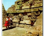 Quetzalcoatl Temple San Juan Teotihuacan Mexico UNP Chrome Postcard B19 - £2.33 GBP