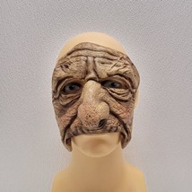 Vintage 2000 Fright Asylum Old Man Half Face Mask Vinyl Chinless Disguise - $13.45