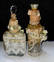 Lot Of 2 Katherine&#39;s Collection, Fancy Beaded Decorative Perfume Bottles - £17.92 GBP