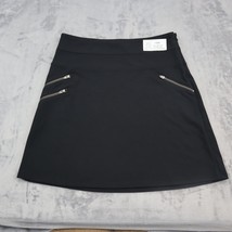 Athleta Skirts Womens 8 Black Ponte Stretch Side Zip A Line Moto Active ... - $25.62