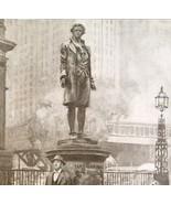 1930 Nathan Hale Monument Statue Print Cut From Boy&#39;s Life Scouts Histor... - $42.11 CAD