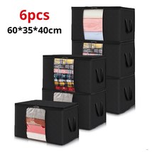 6pcs/set Clothes Storage Bags Upgraded Foldable Fabric Storage Bags - £22.86 GBP