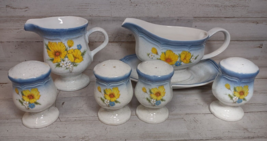 Vintage Mikasa Country Club Amy CA503 Pitcher Gravy Boat Shakers *DAMAGE* - £32.96 GBP