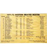 1971 Boston Braves 1971-72 Roster AHL Hockey Stats Minor Leagues Vintage... - $19.99