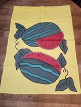 Vintage 100% Nylon Outdoor Watermelon Flag STITCHED Very Pretty! Nice Shape  - $15.00