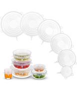 Orysin 6Pcs Reusable Silicone Stretch Food Bowl Lids Covers Round Storag... - $182.44 MXN