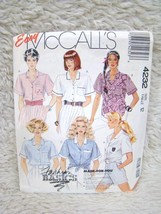 Easy McCall&#39;s Sewing Pattern #4232 Size 12, Misses&#39; Shirts Uncut Pattern - £4.78 GBP