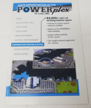 Powerplex St. Louis Mills Sales Brochure Sports Complex Lease Big Stadium Arena - £15.14 GBP