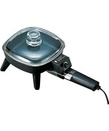 6&quot; Non-Stick Electric Skillet With Glass Lid, Black - $43.99