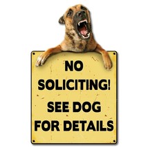 No Soliciting-See Dog Laser Cut Metal Sign - £54.49 GBP