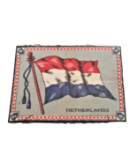 Antique Large Cigar Box Felt Flag Netherlands Circa 1915 Pre WWI - $467.81 MXN