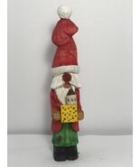 Large Hillbilly Santa with Present &amp; Moonshine Jug - Hand Carved Wood - $41.00