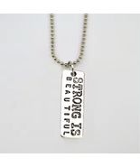 STRONG IS BEAUTIFUL NECKLACE Fitness Workout Motivation Gym Exercise NEW - $6.95