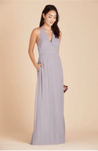 Birdy Grey Womens Plus Size 2XL Moni Convertible Maxi Dress Silver Formal NWT - £34.95 GBP