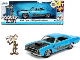 1970 Plymouth 440-6BBL RoadRunner Light Blue Metallic with Black Hood and Wile - £42.71 GBP