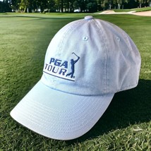 PGA Tour Baby Blue Strapback Hat Dad Golf Cap Headwear By The Game Men O... - $235.95 MXN