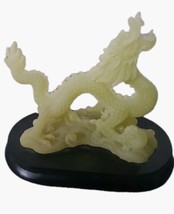 Vintage Jade Green Dragon Statue 4&quot; - $280.89 MXN
