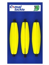 Comal Tackle Slotted Cigar Peg Float, Yellow, Qty 3, 3” Float, 3-3/4” Total - £3.15 GBP