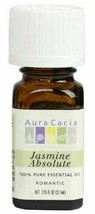 NEW Aura Cacia Pure Essential Oil Romantic Jasmine Absolute 0.125 fluid ounce - £32.96 GBP