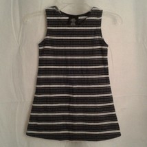 Youngland Girls 6 tank dress stripes Gray Black White - £10.98 GBP
