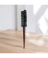 Vintage Hairbrush Round Brush Wood Handle By Mohawk Made In USA Measures... - $26.88 CAD