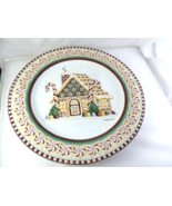 Sakura Debbie Mumm Christmas SWEET GINGERLAND Round Platter 12.25&quot; diameter - $40.58 CAD