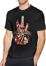 V-an Ha-Len Guitar Man&#39;s Cotton T-Shirt Black - £10.11 GBP