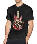 V-an Ha-Len Guitar Man&#39;s Cotton T-Shirt Black - £10.08 GBP
