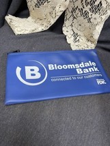 Vintage Bank Cash Bag Bloomsdale Bank, Bloomsdale, MO 11.5x6” Money Cash... - £11.68 GBP