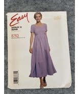 Stitch N Save Easy McCalls 8763 Sewing Pattern Womens Dress Size 8 10 12 14 - £4.64 GBP