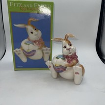 Fitz And Floyd Eggscapades Rabbit Ceramic Lidded Box 7” - $34.65