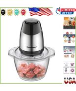 300W Electric Food Chopper: 5-Cup Glass Bowl with Safe Auto Shut Off Fea... - $1,253.39 MXN