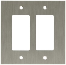 64927 Brushed Nickel Concave Double GFCI Cover Wall Plate - £17.20 GBP