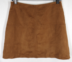 Sanctuary Women&#39;s Cognac Faux Suede Mini Skirt Size Small - $24.99